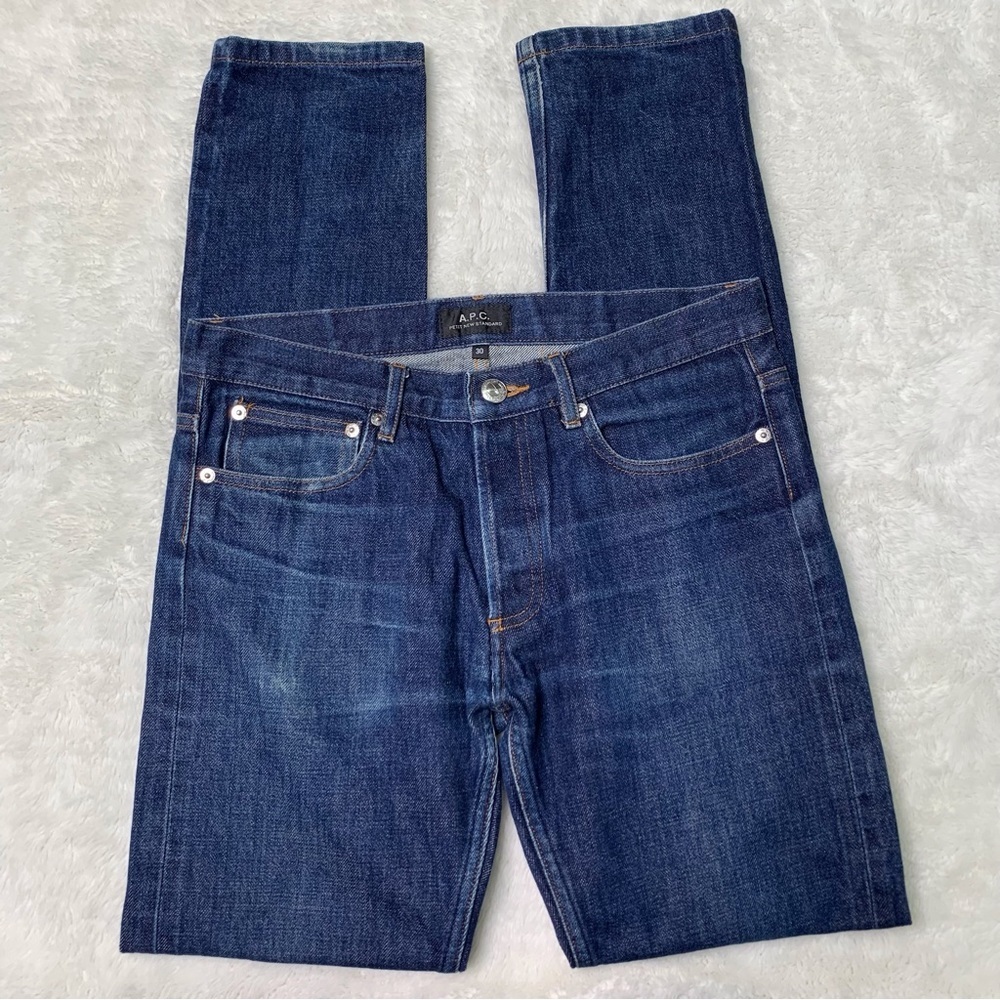 A.P.C. Women's Blue 100% Cotton Straight Denim Jeans Size 30 x 30.5”